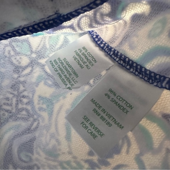 Lilly Pulitzer UPF50+ Skipper popover in Royal Purple 60 Animals Blue XXS NWOT - Picture 10 of 14